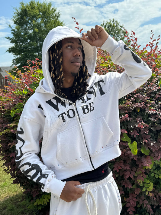 WHITE Yin&Yang ZIPUP