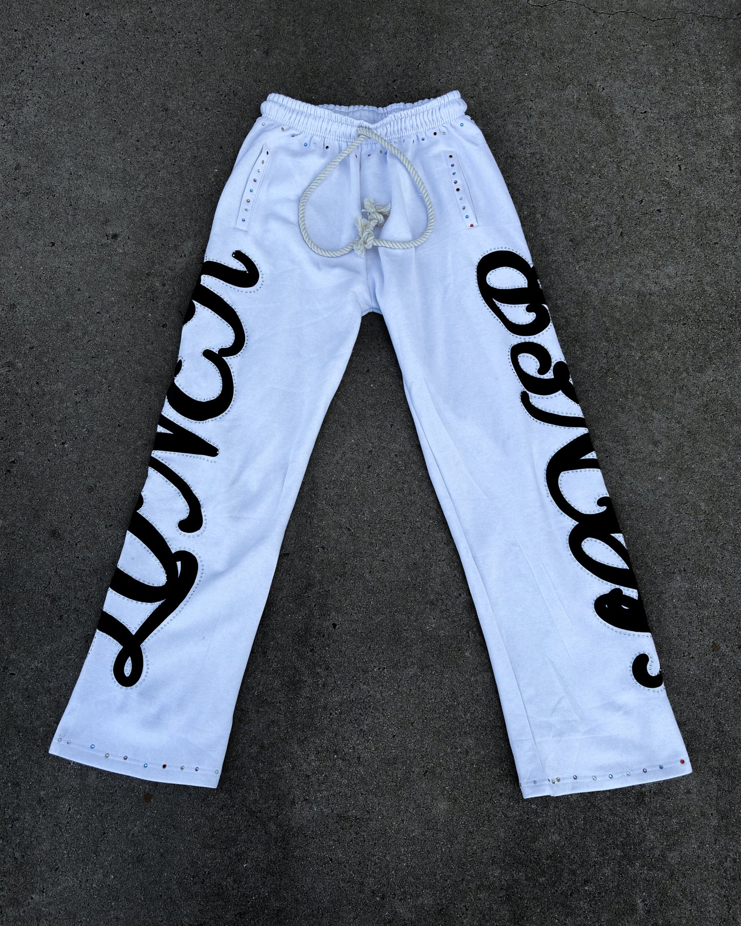 WHITE Yin&Yang SWEATPANTS