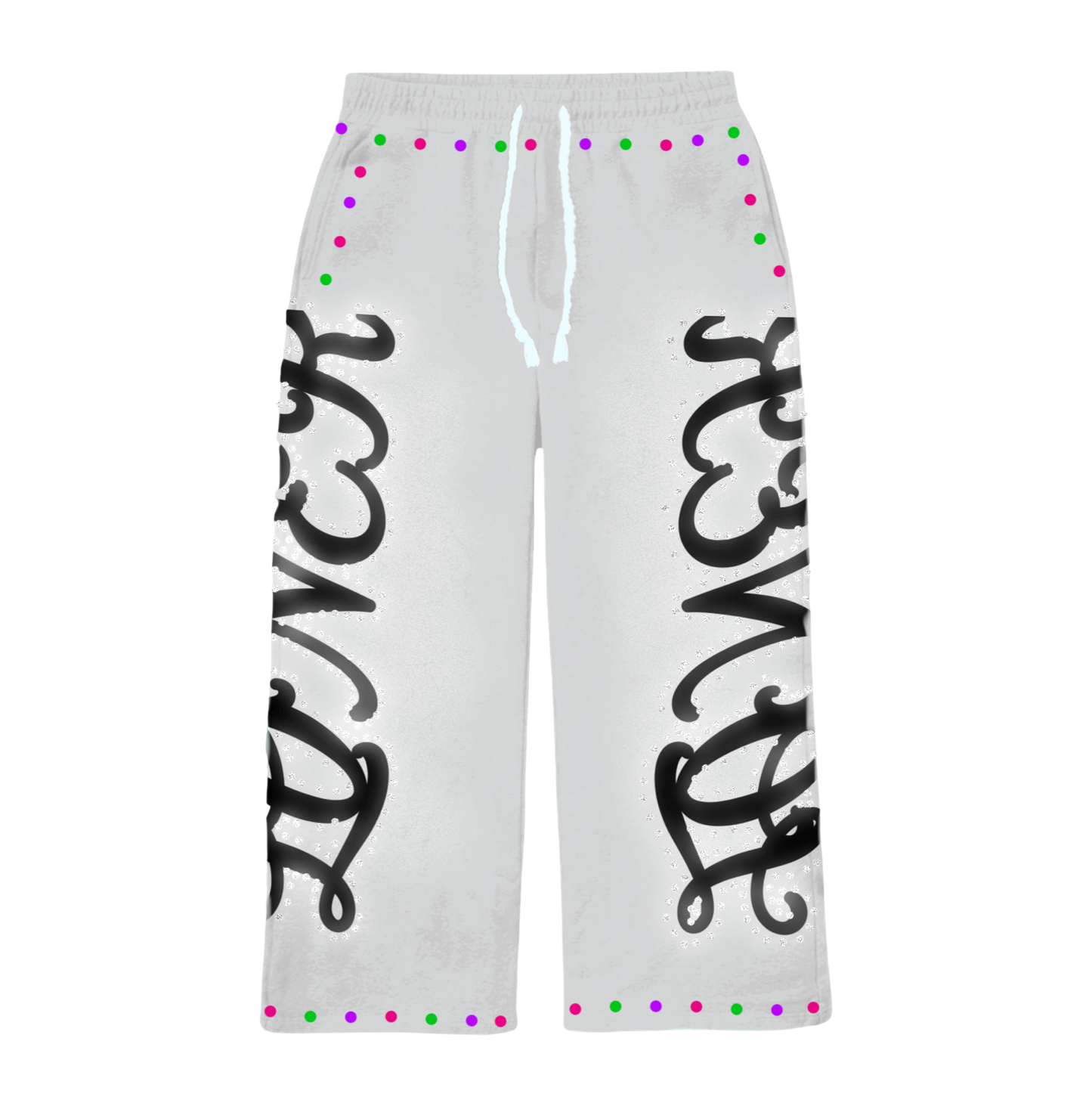 WHITE Yin&Yang SWEATPANTS