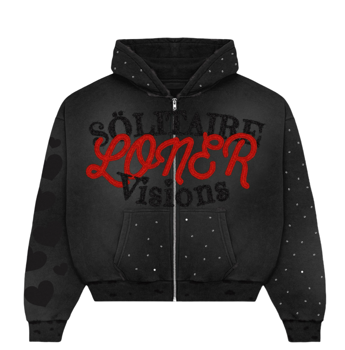 “LONER” VISIONS CROPPED ZIPUP